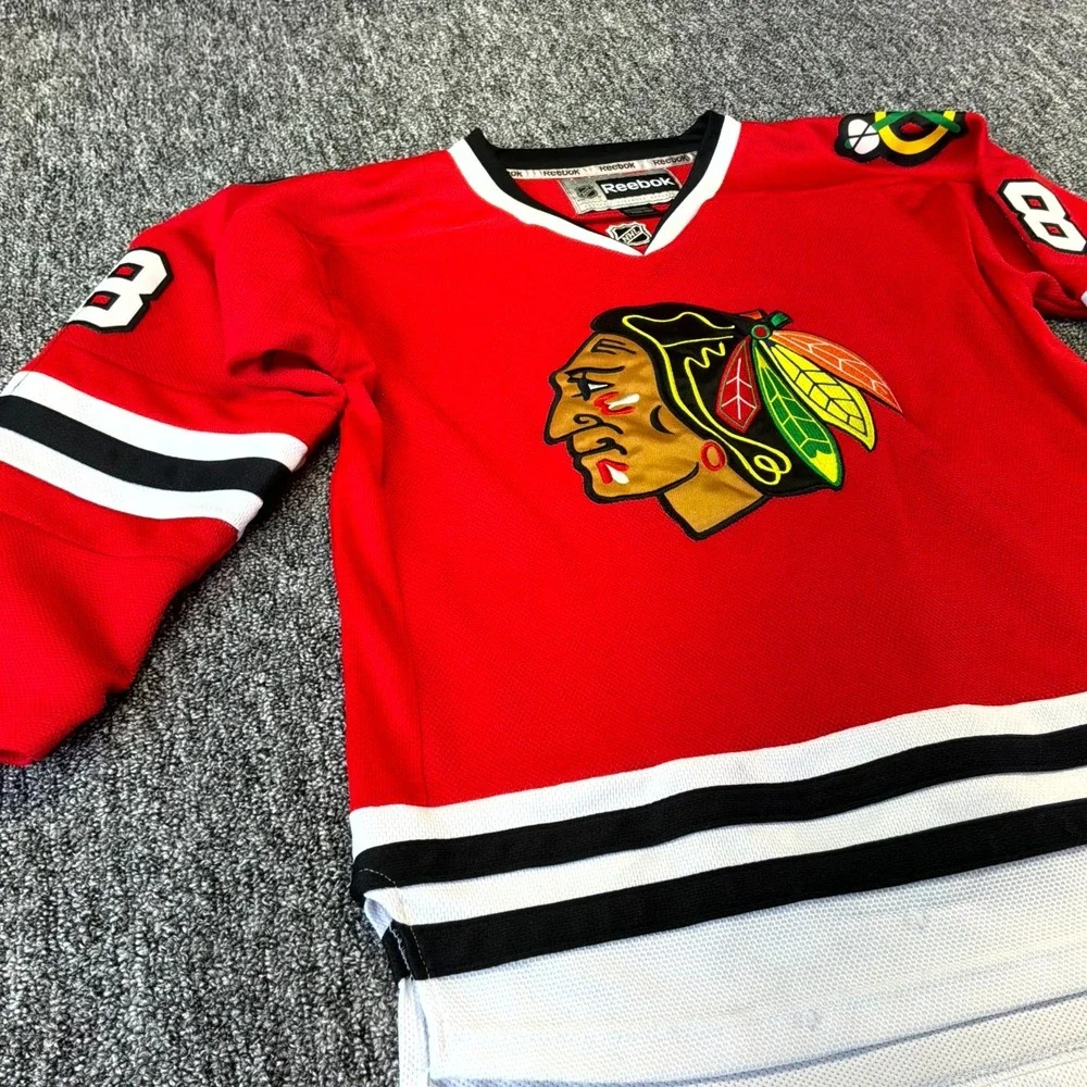Chicago Blackhawks Patrick Kane #88 Jersey Mens L/XL Red White Reebok Ice Hockey